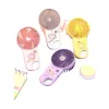Colorful cartoon mini handheld charging fan with cat, pear, peach and dog patterns, three-speed wind force, USB charging, neckband portable Item Picture